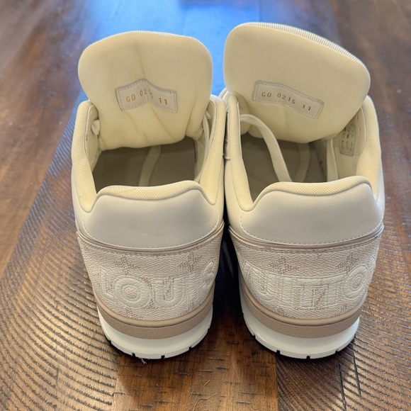 Louis Vuitton Trainer 'Velcro Strap - Beige Monogram Flowers'. - Picture 10 of 14